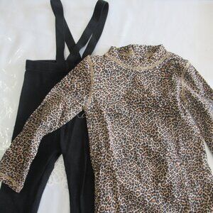 Anecdote Taupe Leopard Baby Boy Set - Size 3 - Perfect Condition
